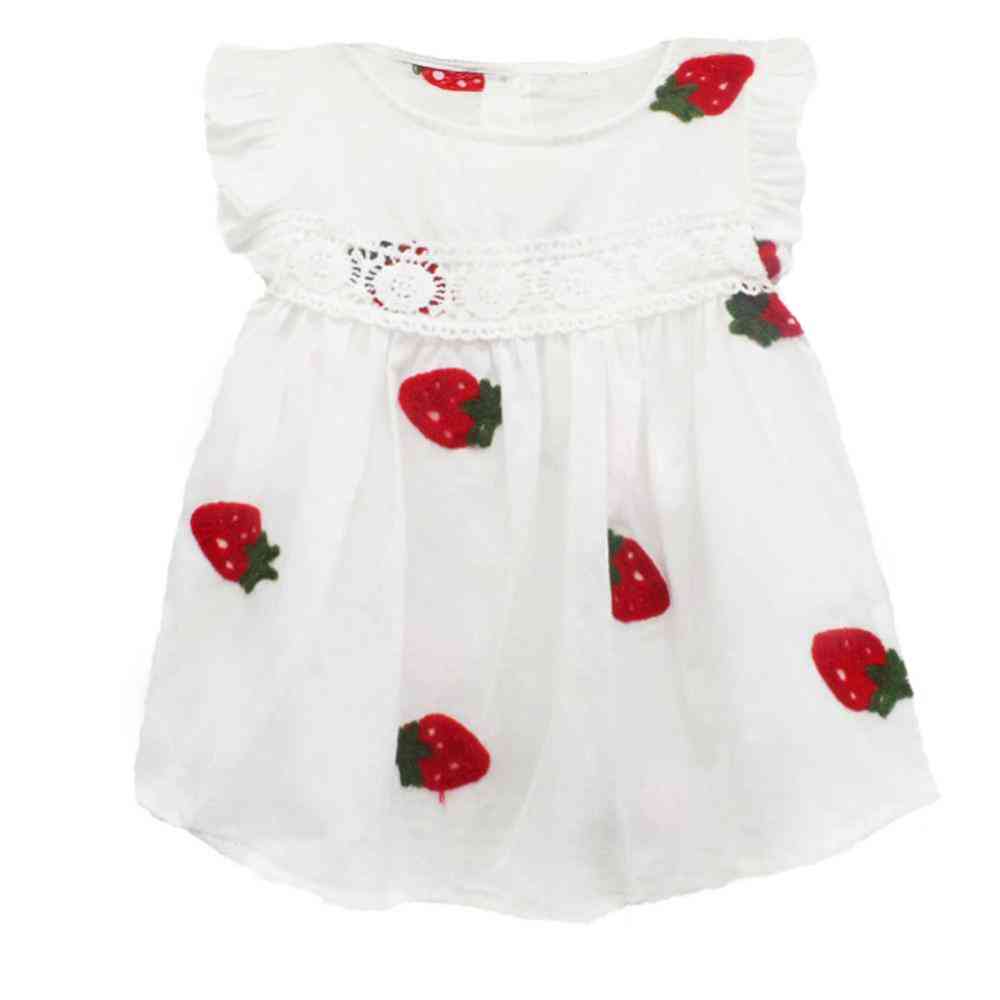 Baby Clothes, Summer Frill Sleeve Cotton Pineapple Sleeveless Dresses