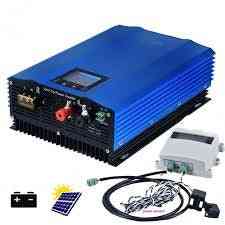 1000 / 1200w Solar am Netz Wechselrichter, reiner Sinus DC24V 48V / 72V bis AC110V AC220V mit Limiter Sensor Powerinverter Batterieentladung