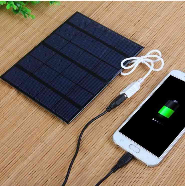 3.5w Solar Polycrystalline Cell Charger - Usb Mobile Charger / Power Bank