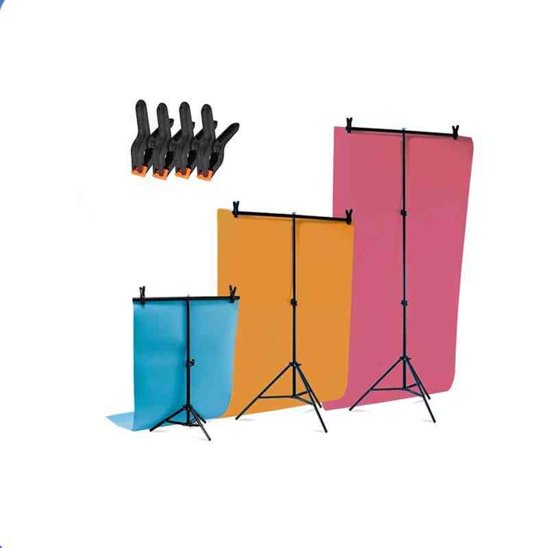 Professional Photography T-shape Backdrop Stands With Clamps