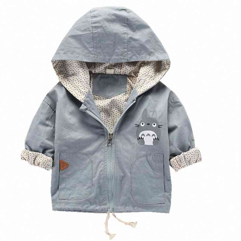 Herbst Baby Jungen Kapuze Mantel Jacke für Kind Cartoon Langarm Muster Mädchen Kleidung