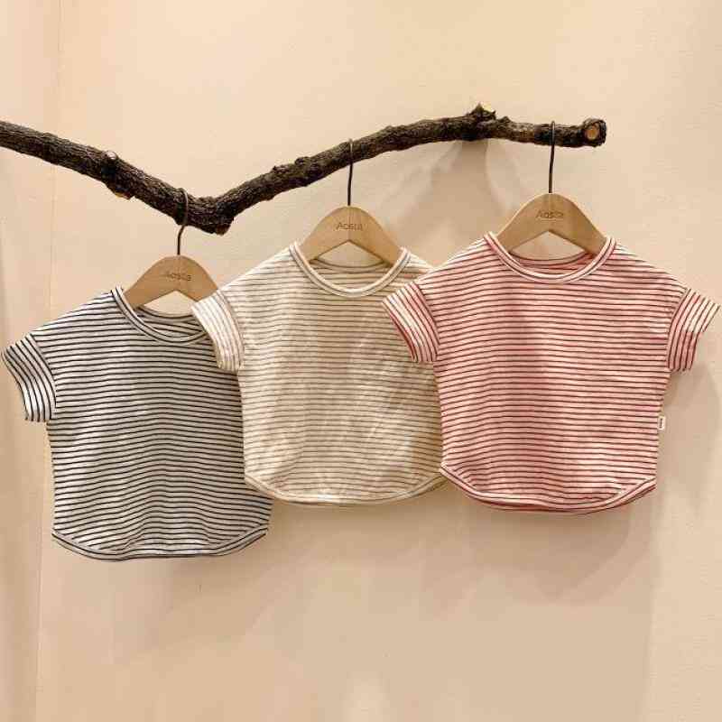 Summer Casual Baby / T Shirt, Cotton Tops Short Sleeve Striped Tee Clothing