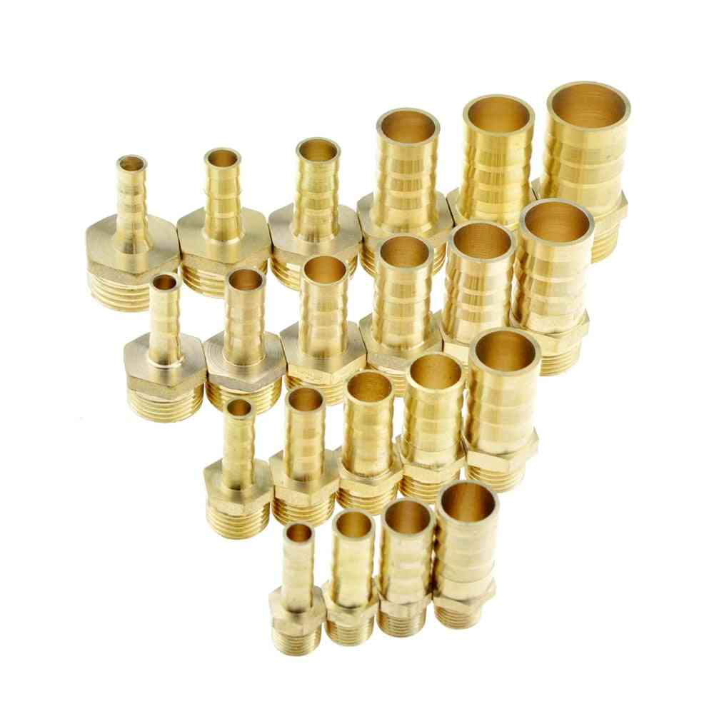 Brass Pipe Fitting Hose Barb Tail Bsp Male Connector, Joint Copper Coupler Adapter