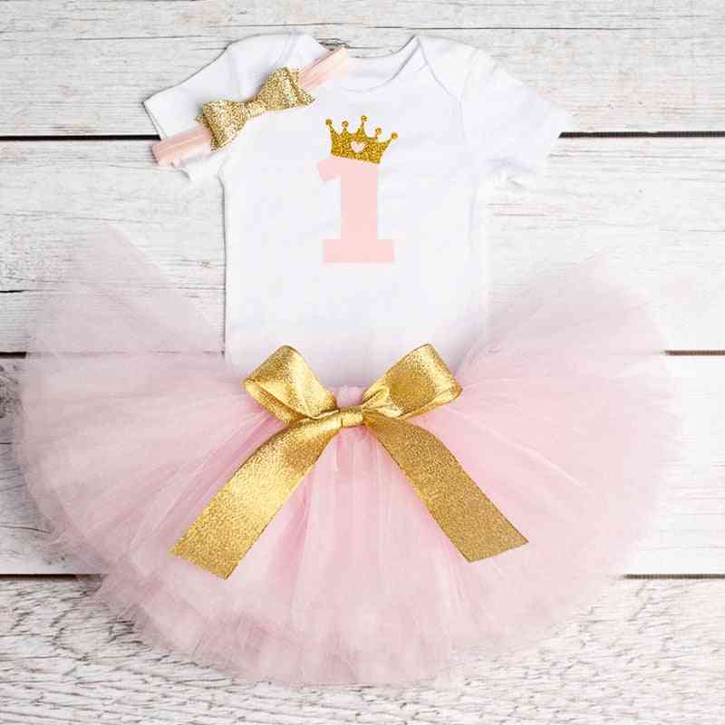 1 rok dziewczynka sukienka-księżniczka dziewczyny tutu sukienka ubrania dla dzieci, chrzest dziecka