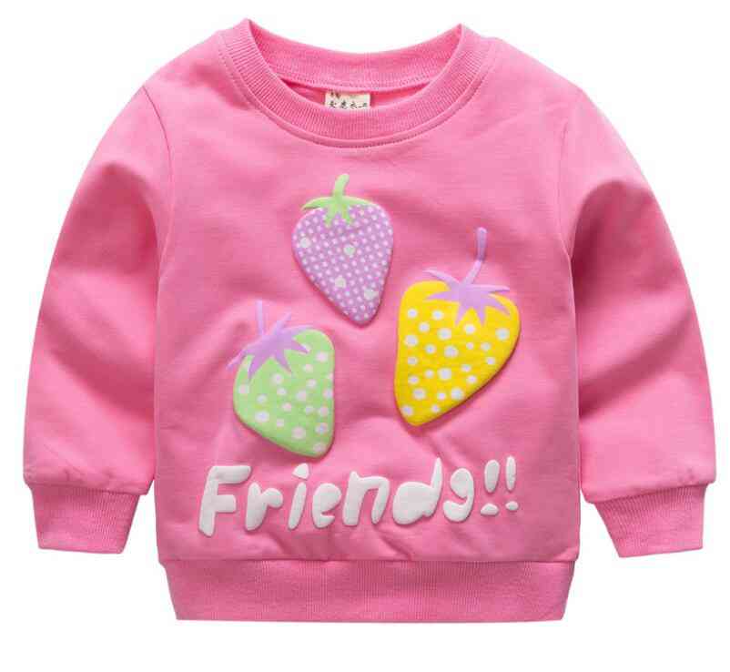 Moletons de roupas de bebê - blusa de algodão macio de desenho animado, pulôver infantil primavera outono