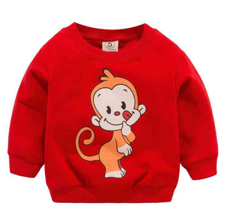 Babykleding sweatshirts - zachte katoenen top cartoon trui, kinderen lente herfst pullover kinderen bovenkleding