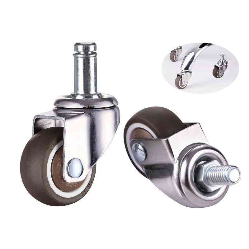 Office Chair Caster Wheels, Swivel Soft Rubber For Furniture Hardware