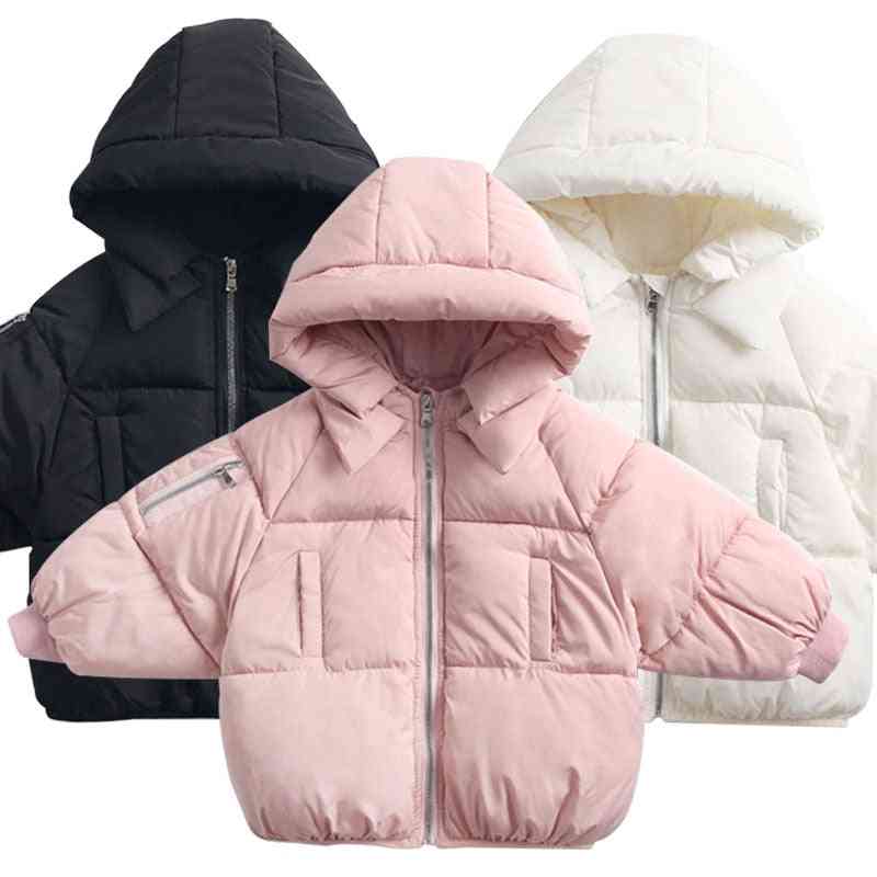 детско ежедневно палто с връхни дрехи, зимно топло яке с качулка