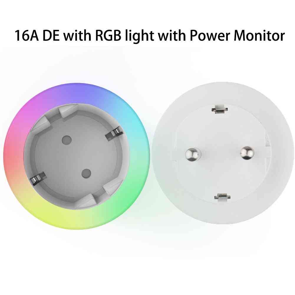 Rgb Wireless Power Socket Smart Plug - Remote Control With Alexa