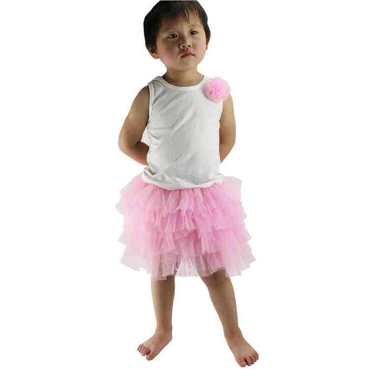 Svart färg bomull tyll kjol baby flicka småbarn tutu 3-8 år pettiskirt
