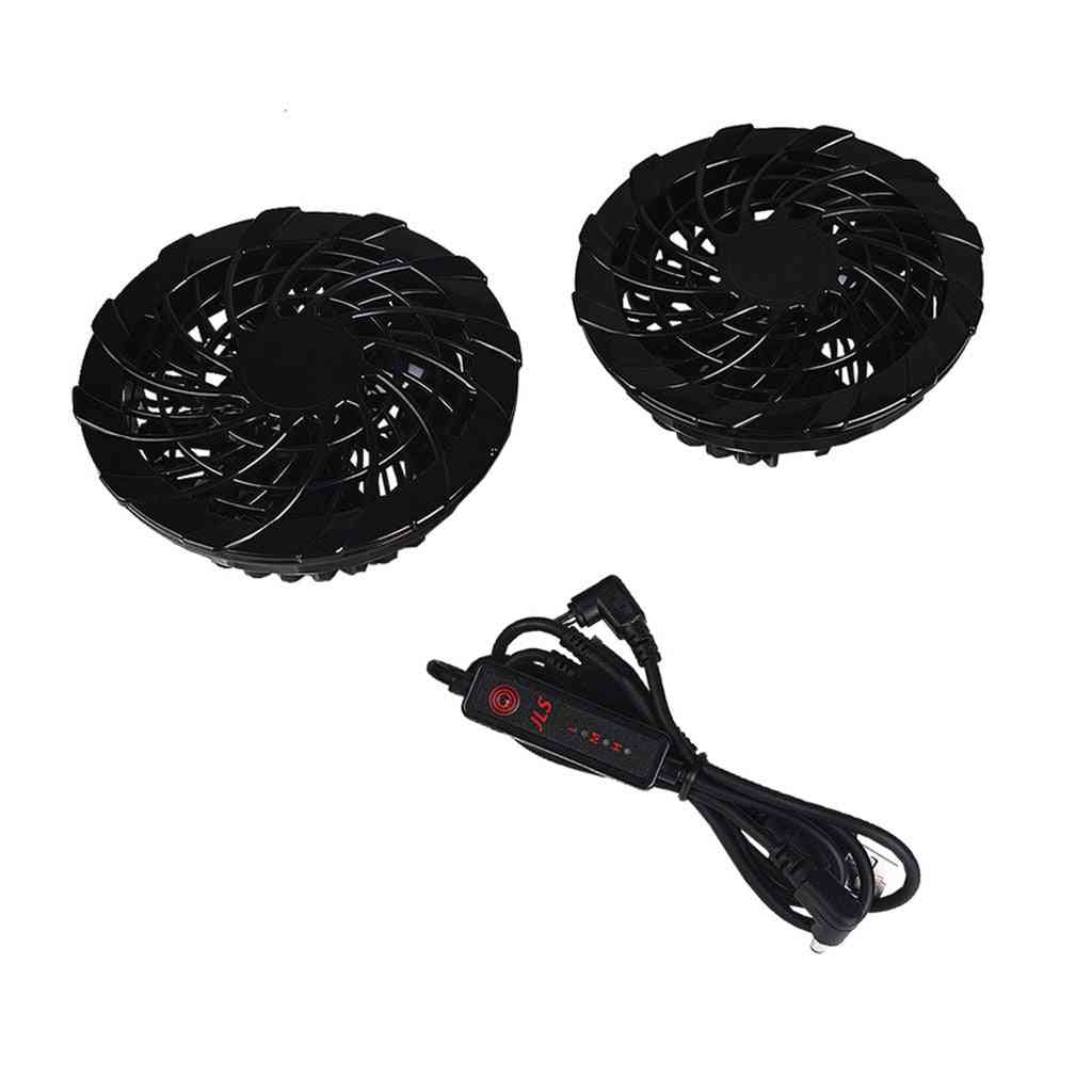 Draagbare usb-koelpad radiator - airconditioning kleding speciale accessoires ventilatoren (zwart)