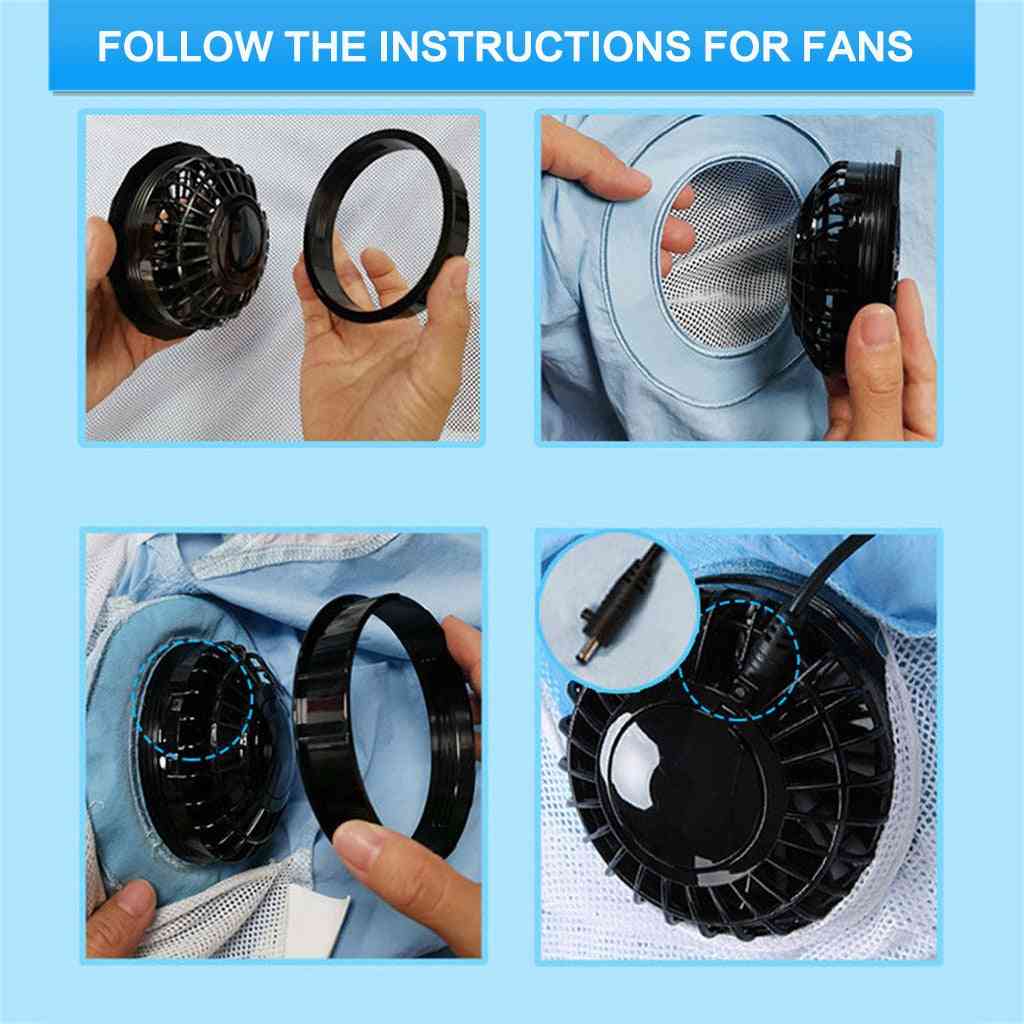 Draagbare usb-koelpad radiator - airconditioning kleding speciale accessoires ventilatoren (zwart)