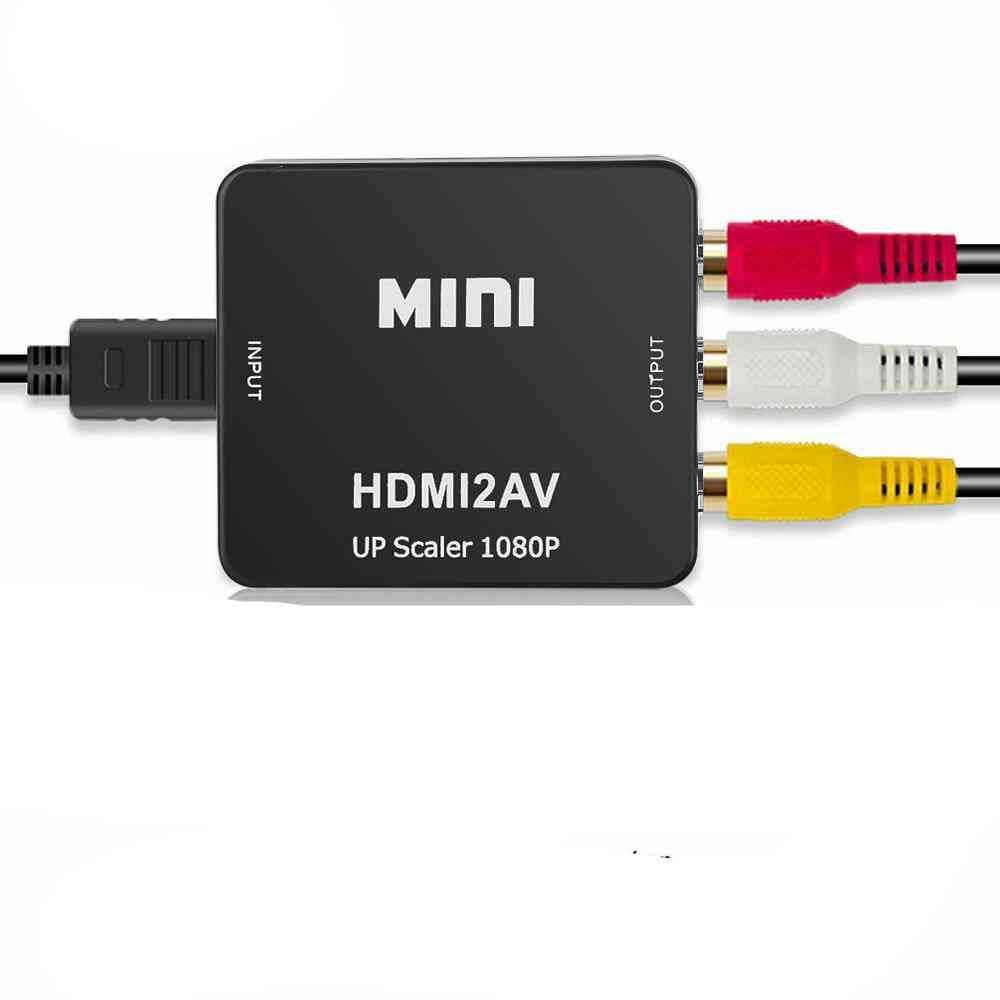 Mini hdmi2av up scaler 1080p (hdmi naar av-converter)