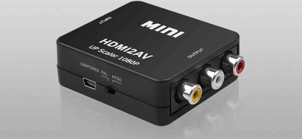 Mini hdmi2av up scaler 1080p (hdmi naar av-converter)