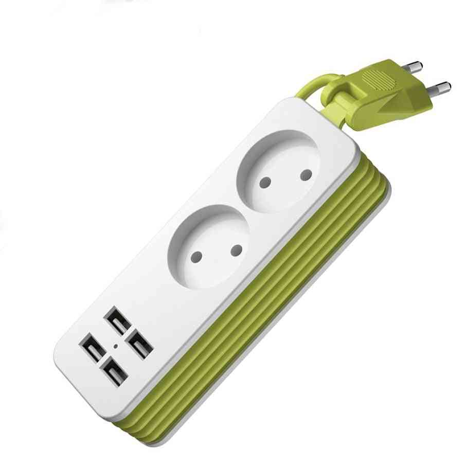 1200w 250v,1.5m Cable-power Strip With 1/2 Socket And 4 Usb Port