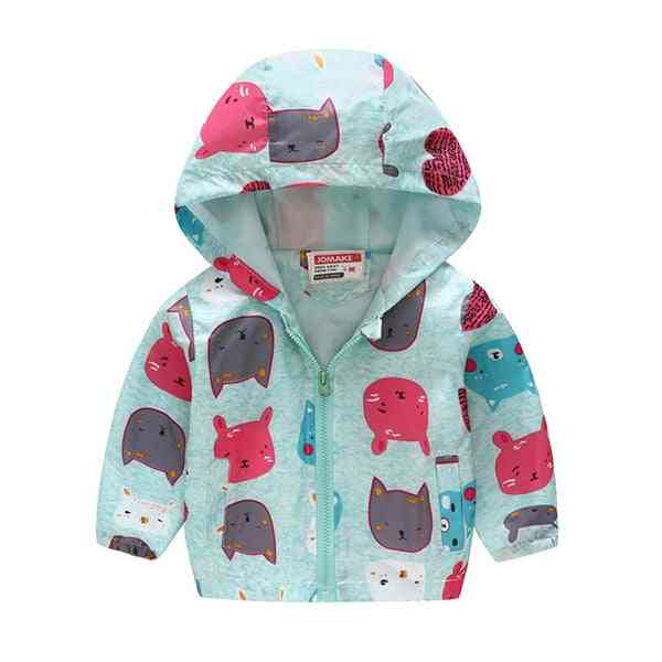 Spring & Autumn Casual Jackets, Outerwear Fashion Printing Windbreaker, Clothing Cute Coat