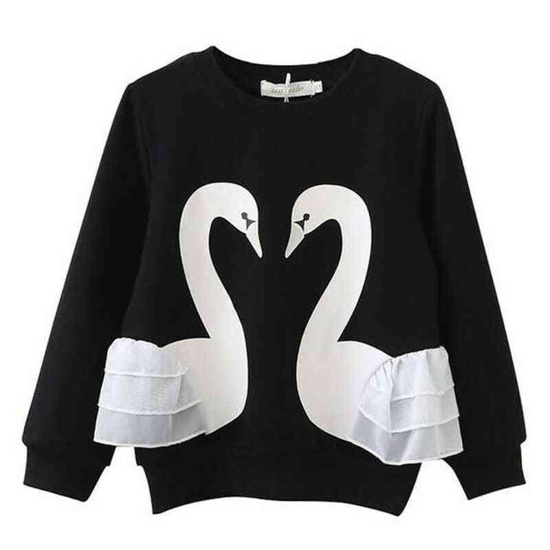 Baby Girl / Boy Swan Hoodies Sweatshirt, Pullover Long Sleeve Blouse Top T-shirt