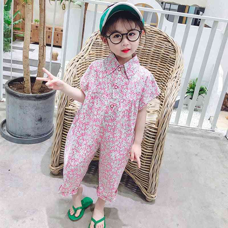 Tuta da bambina estate tuta da bambino floreale pantalone per bambini harem korean palysuit