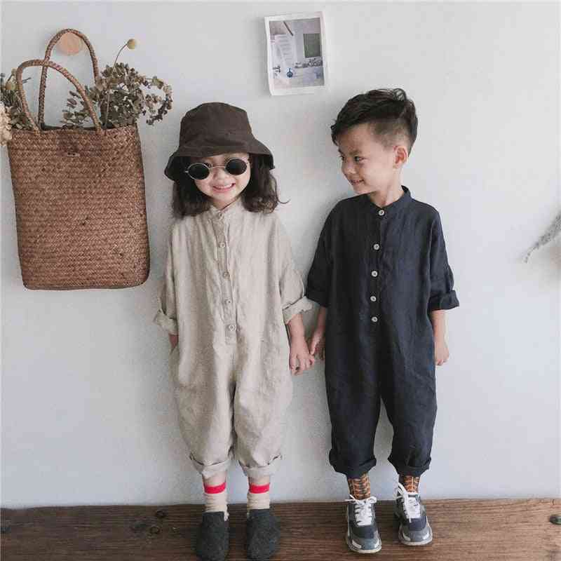 Spring & Autumn Overalls Cotton Linen Loose Trousers, Baby / Jumpsuits, Clothes