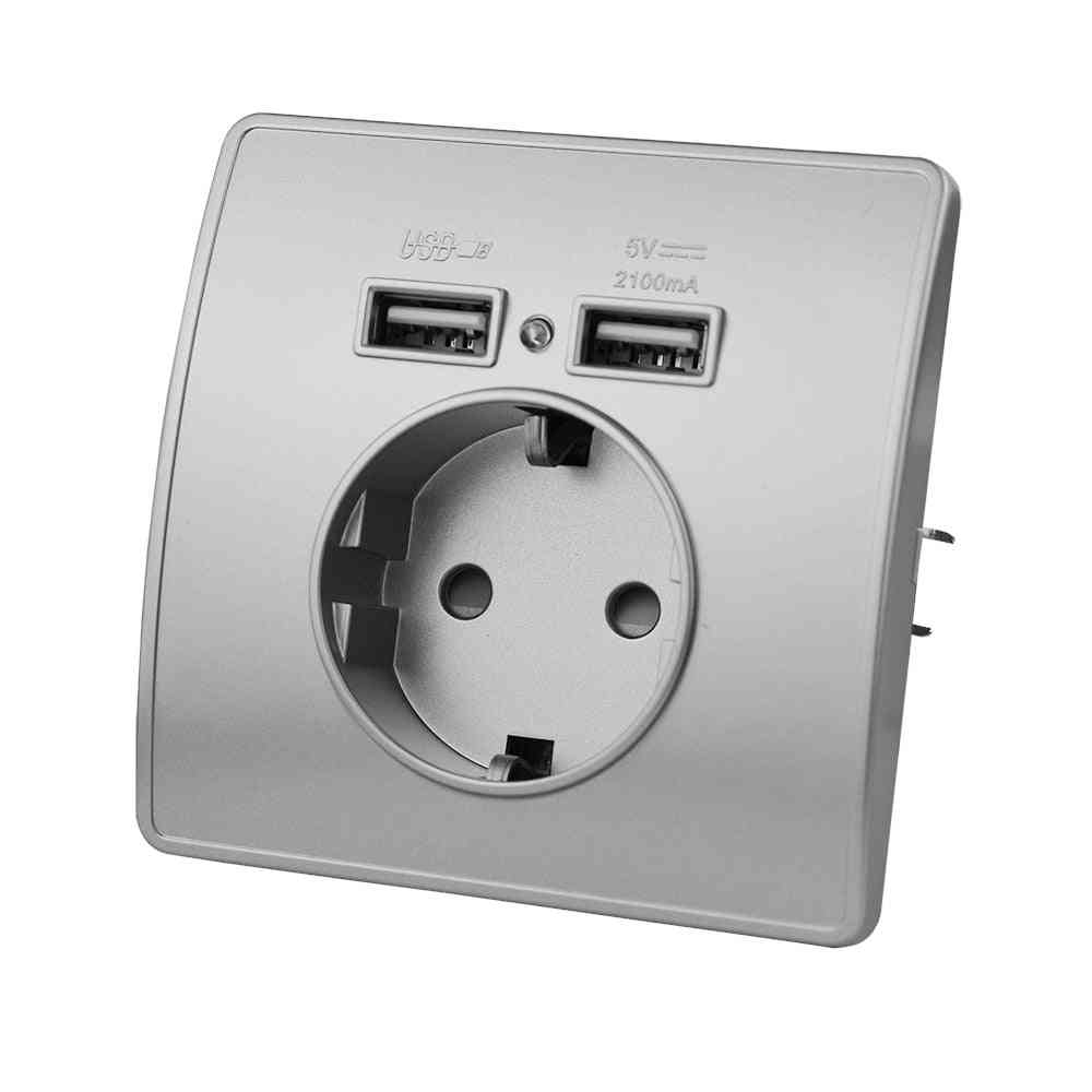 Eu Standard Electrical Wall Charger Adapter, - Power Socket Outlets Pc Panel