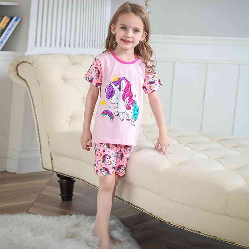 Kids Unicorn Pajamas For,with Long Sleeve Cotton Sleepwear