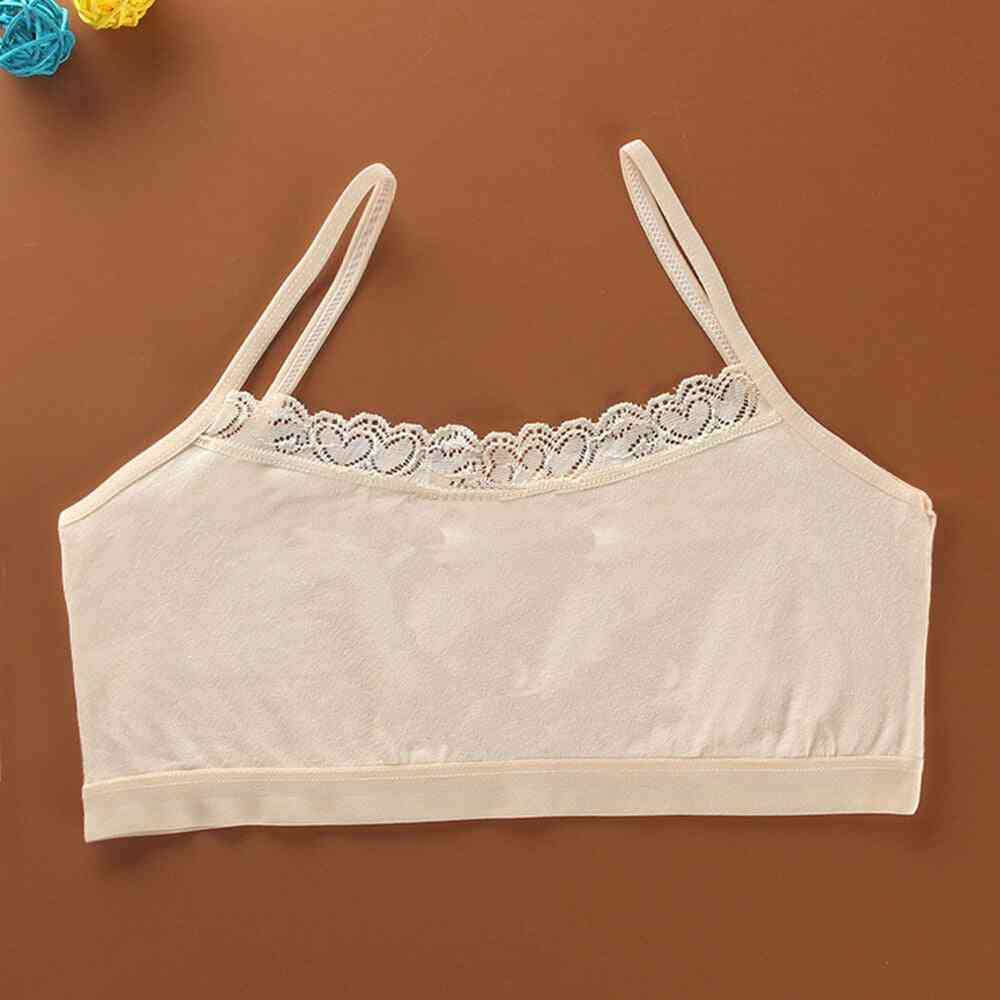 Teenager, Cotton Lace Bra, Soft Breathable, Underwear Puberty