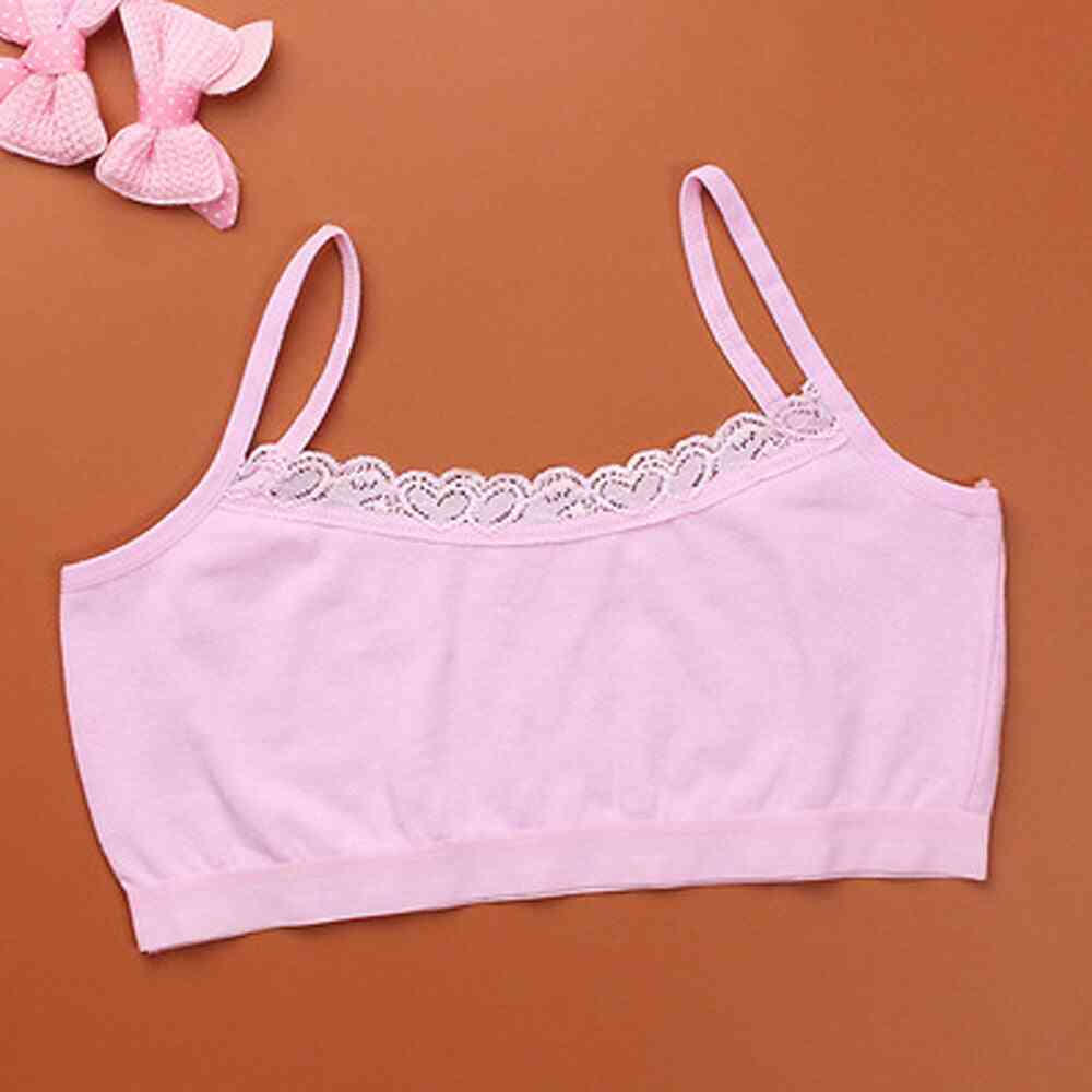Teenager, Cotton Lace Bra, Soft Breathable, Underwear Puberty