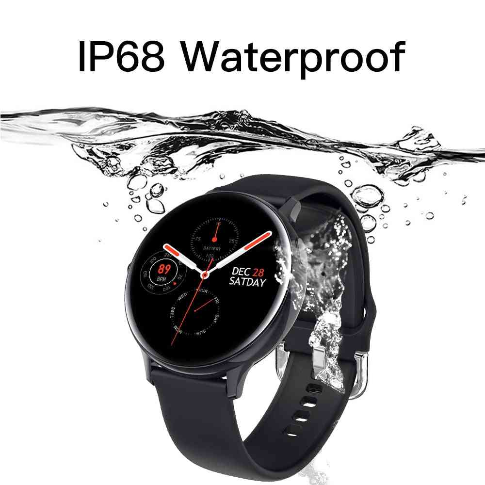S20 ecg hombres / mujeres pantalla táctil completa, reloj inteligente a prueba de agua ip68