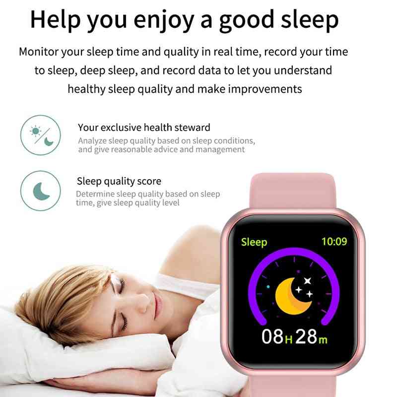 Blood Pressure Monitor, Waterproof Smart Watches - Heart Rate Tracker Clock For Android Ios