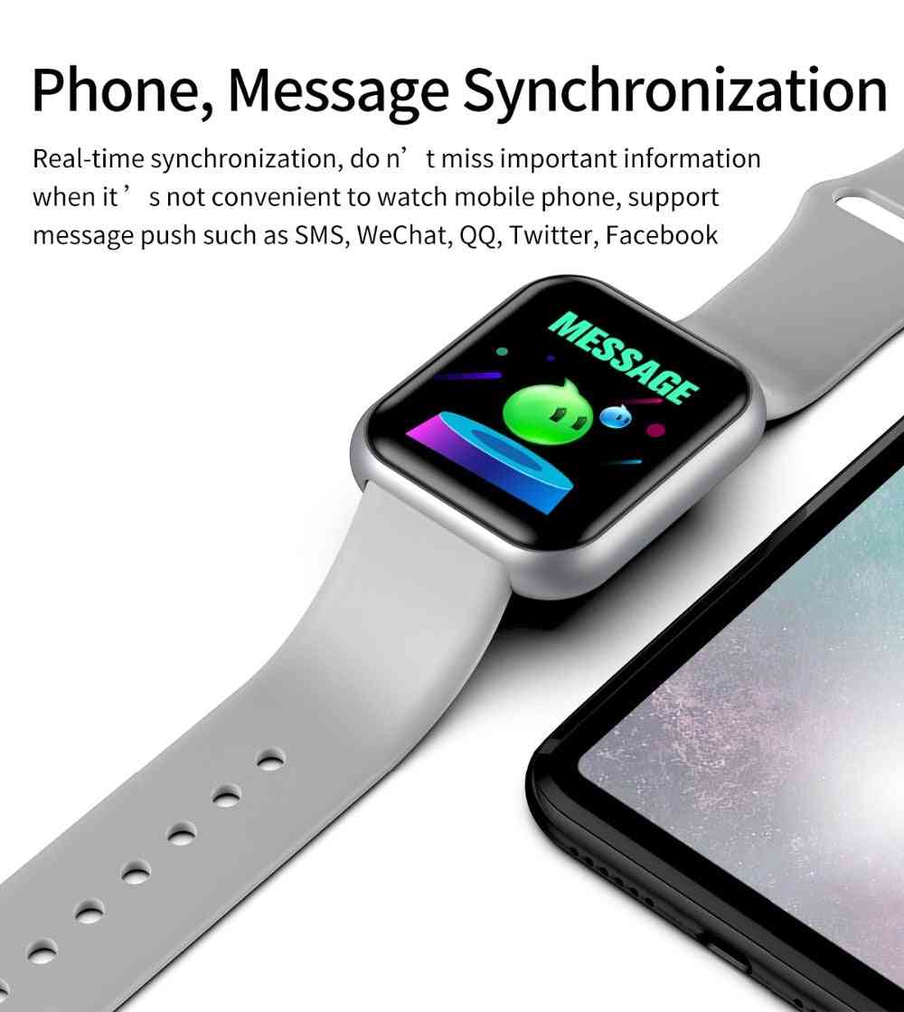 Blodtrycksmätare, vattentäta smarta klockor - pulsmätarklocka för Android iOS