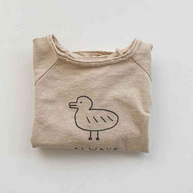 Summer Kids Clothes, Boys And Girls Blouse, With  Cotton Little Duck