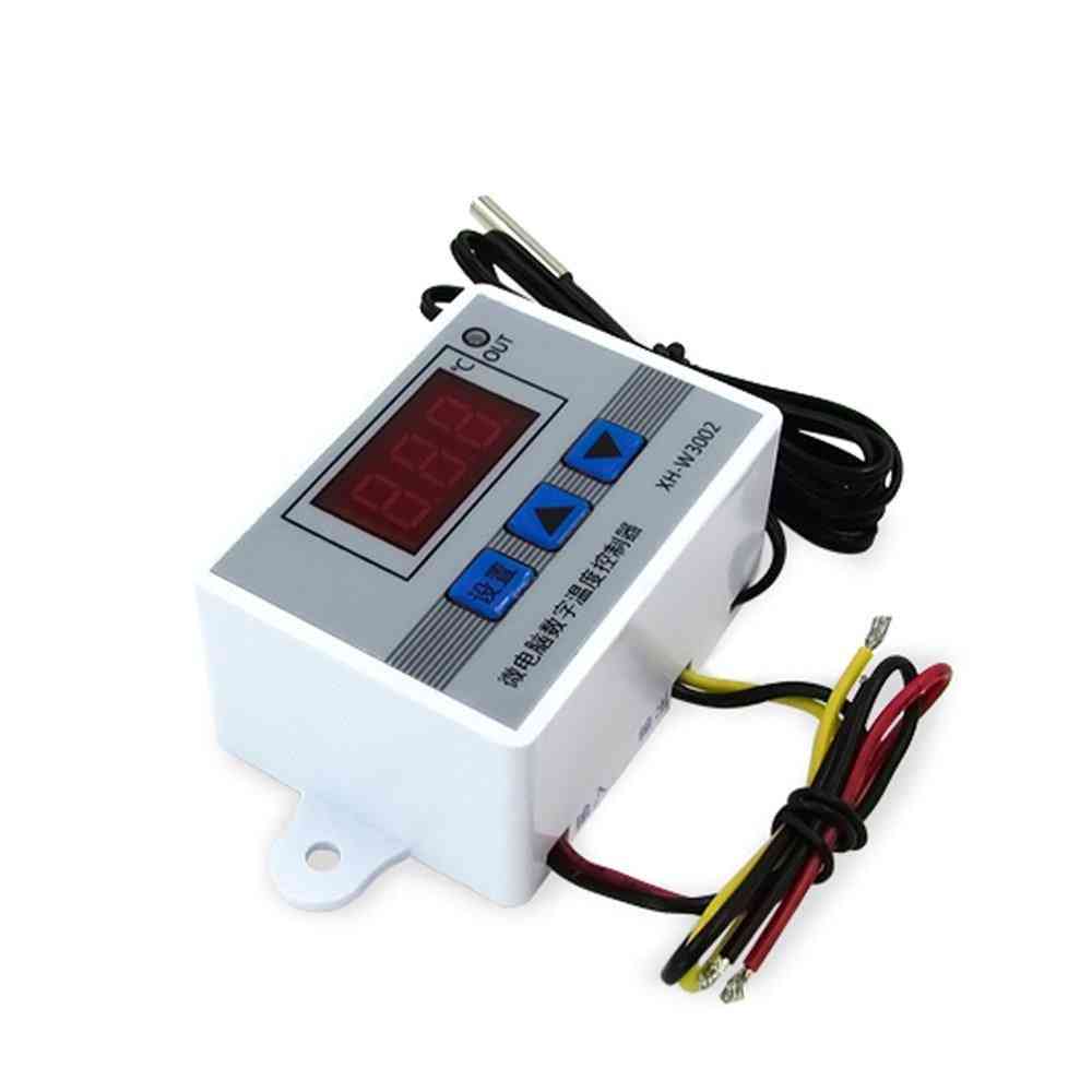 Controlador de temperatura de microordenador digital led inteligente, interruptor de termostato con sonda de sensor resistente al agua