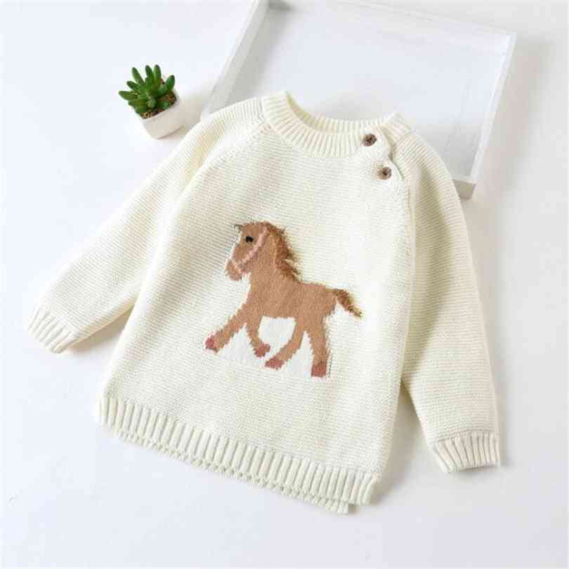 Thick Fleece Unicorn Kids Sweaters, Toddler Cardigan Knitted Baby Clothes