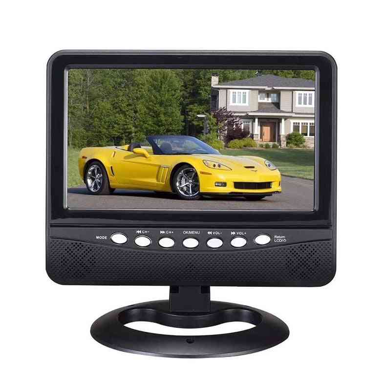 Ângulo de visão amplo de 7,5 polegadas para carro tv portátil tv analógica dvd tv player controle remoto us 100-240v -