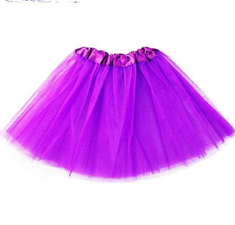 Kid Girl, Summer Colorful, 3-layer Net Yarn Mini Skirt