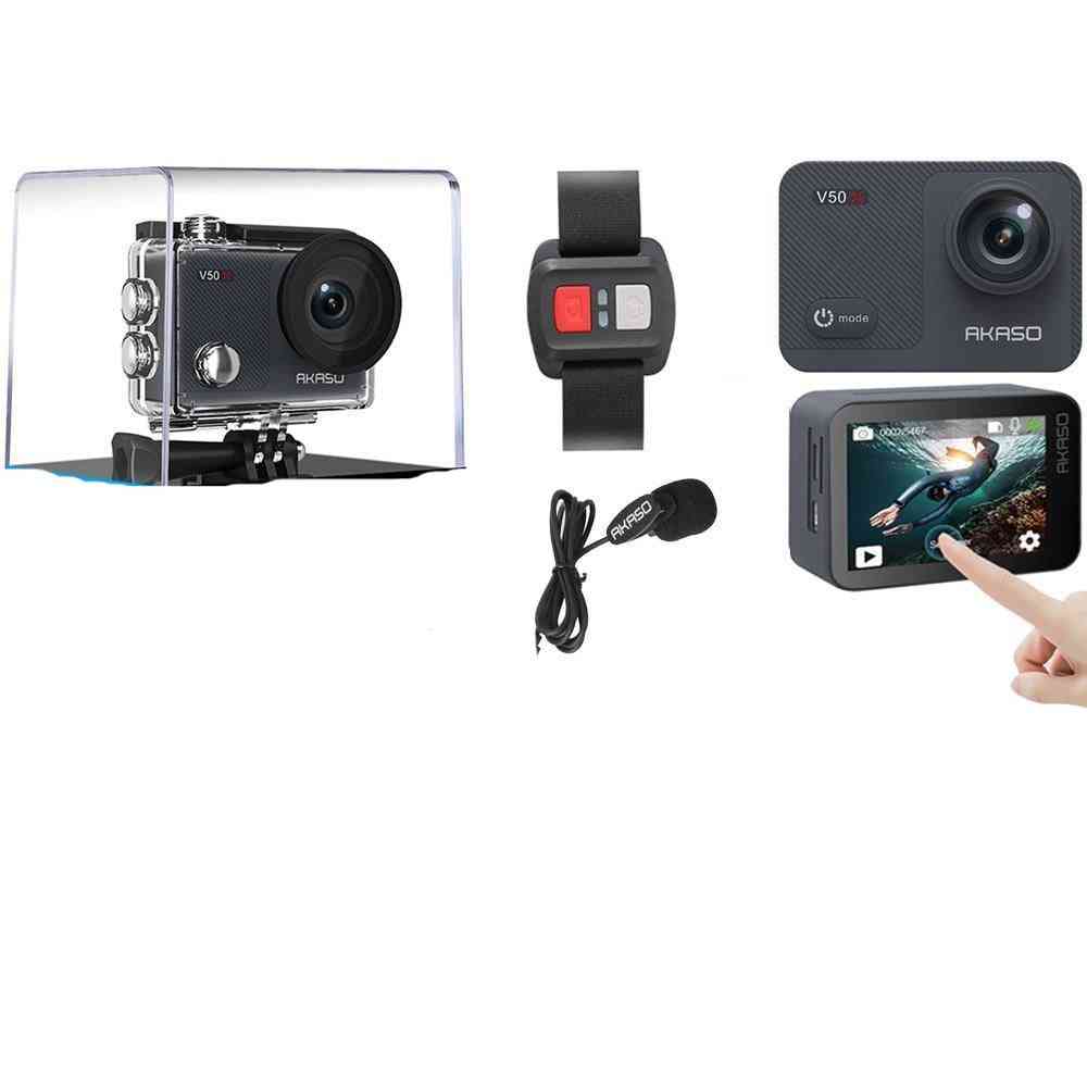 4k / 30fps 16mp-wifi actionkamera med 2 '' eis-pekskärm, 131 fot vattentät med fjärrkontroll - kamera och mikrofon