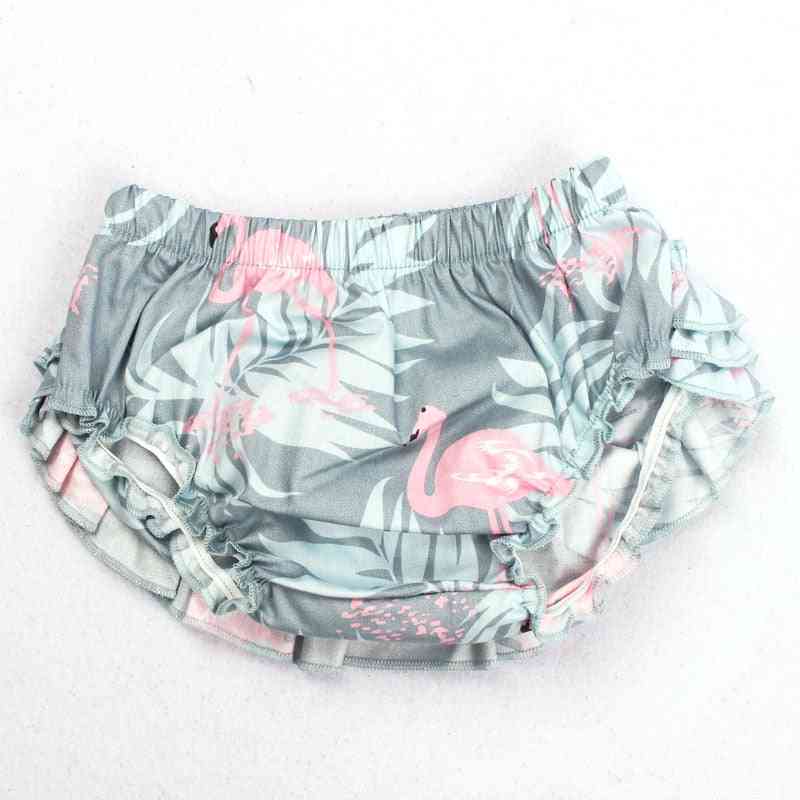 Cotton Bow Flamingo Print Baby Tutu Skirt