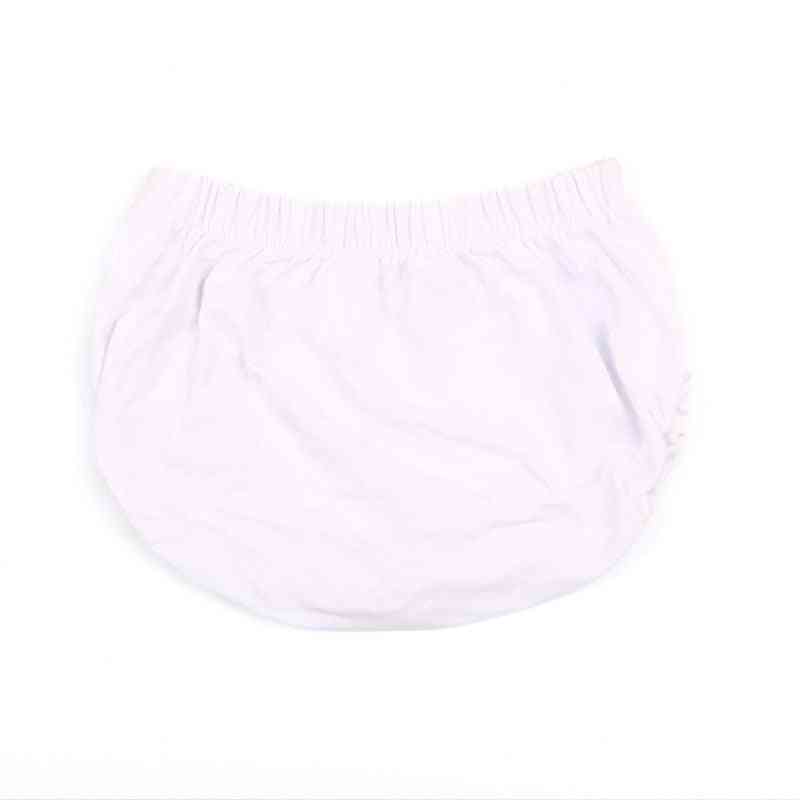 Calções de fraldas de bebê recém-nascido de algodão elástico sólido cobre fraldas de bermuda de bolha macia, sunsuit infantil de verão - rosa / 3m