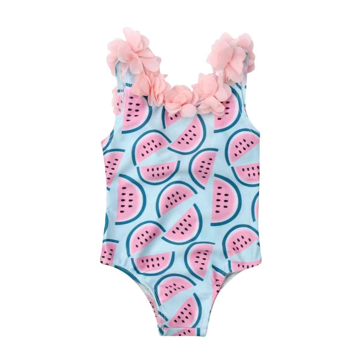 Baby Mädchen Wassermelone Badeanzug, Badebekleidung Bikini einteiligen Body für 0-4 Jahre Mädchen