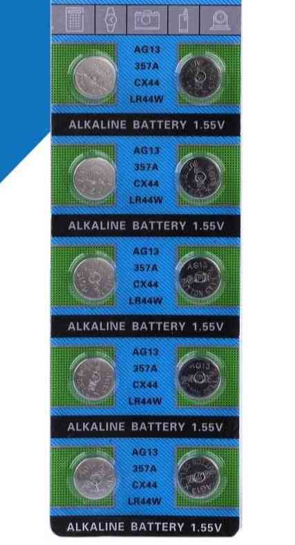 10pcs Of 30mah ,1.55v Ag13 Coin Batteries