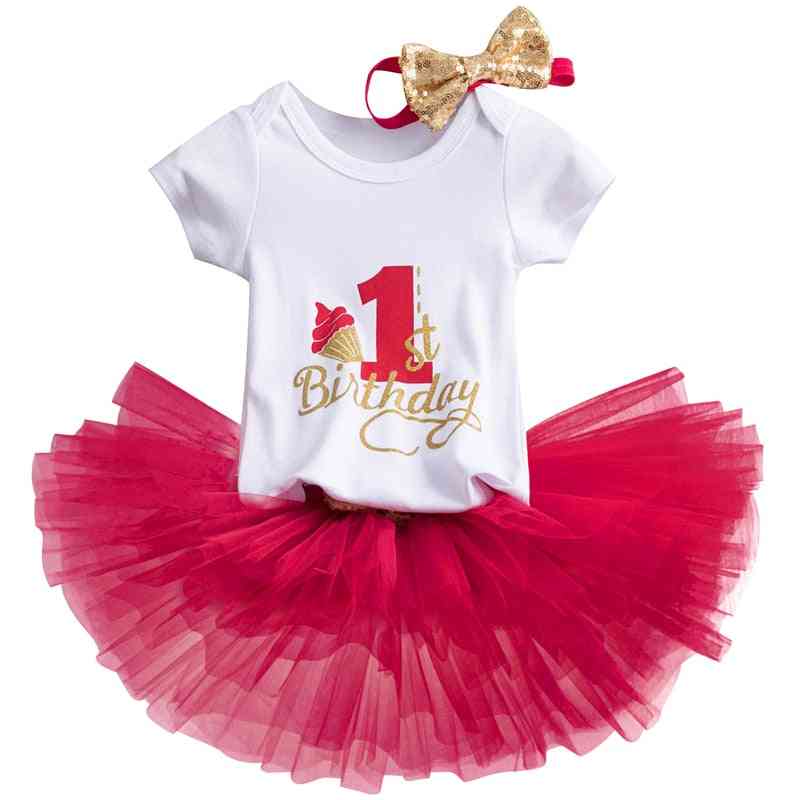 Sommer 1 år baby girl dress- unicorn party girls tutu dress, småbarn barneklær - 1