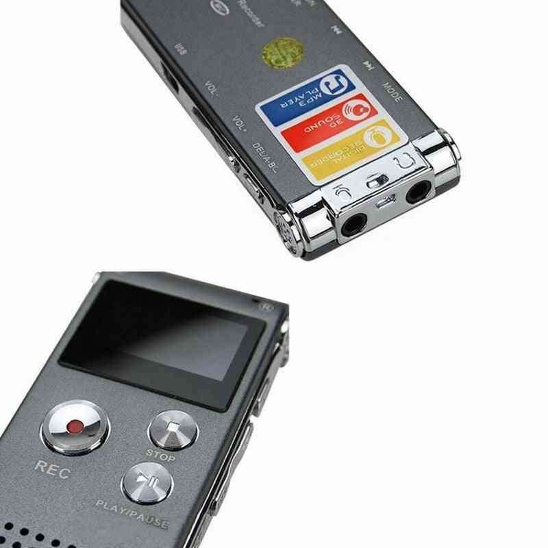 Hiperdeal 8GB digitale voicerecorder- oplaadbare dictafoon / telefoon audiospeler (grijs 8GB)