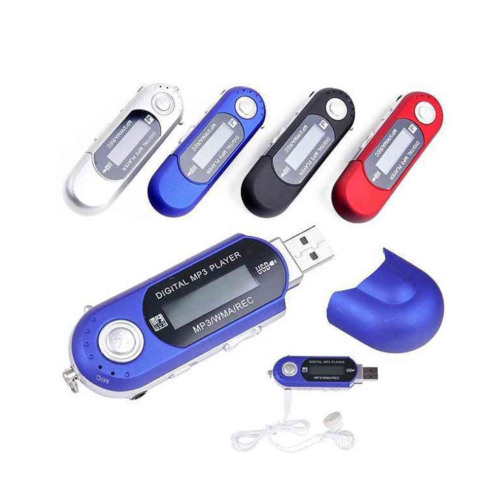Portable Usb Mp3 Music Player, With  Digital Lcd Screen