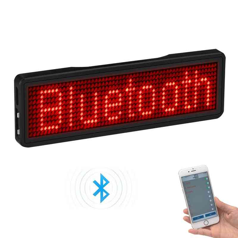 Badge led bluetooth rechargeable (largeur 11 * 55) - rouge