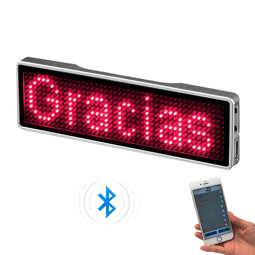 Wiederaufladbares Bluetooth-LED-Abzeichen (93 * 23 mm) - rot