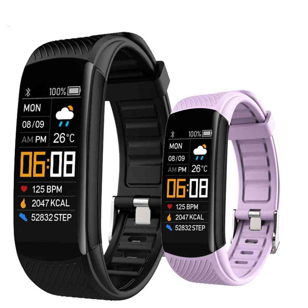 Smart Armbanduhr, Blutdruckmessgerät - Smart Band Uhr für Männer und Frauen - fügen Sie ein 4-Farben-Armband