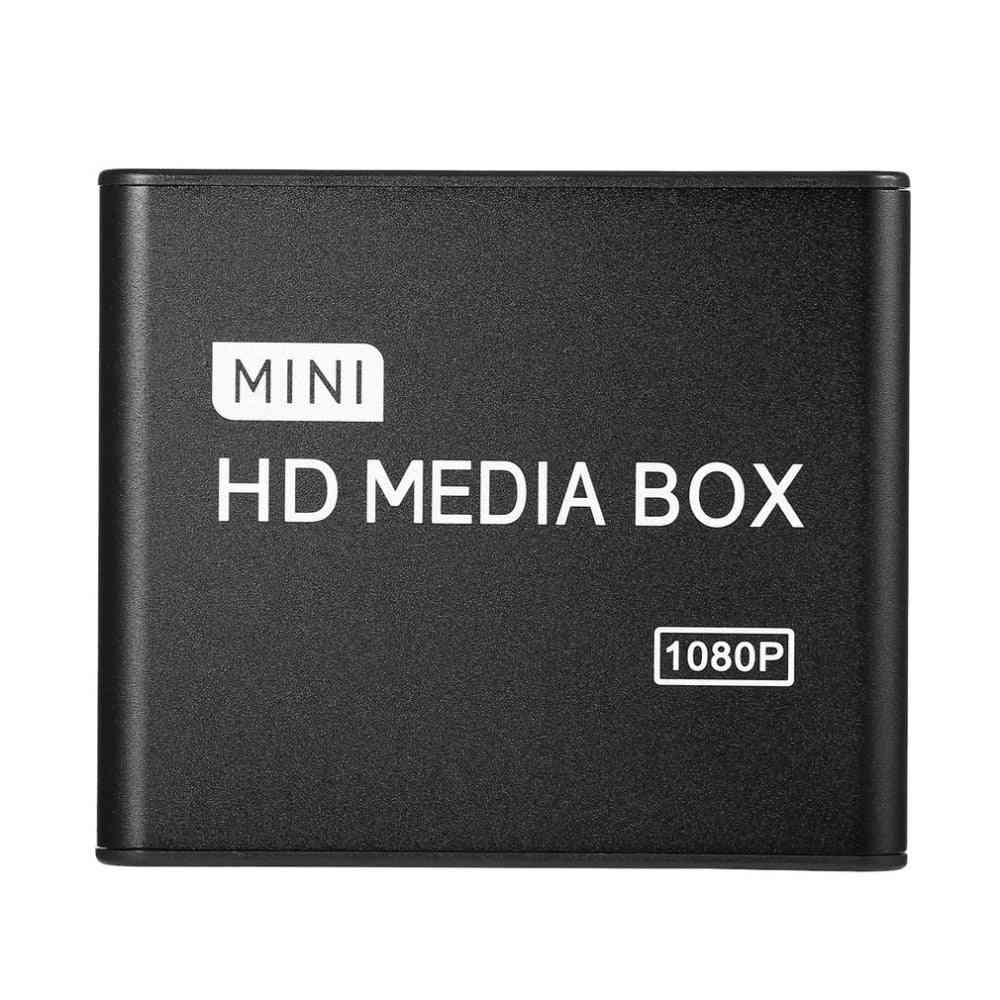Mini mediaspeler box tv video multimediaspeler, full hd 1080p usb verwijder ondersteuning mkv rm-sd usb sdhc mmc hdd-hdmi au eu us plug -