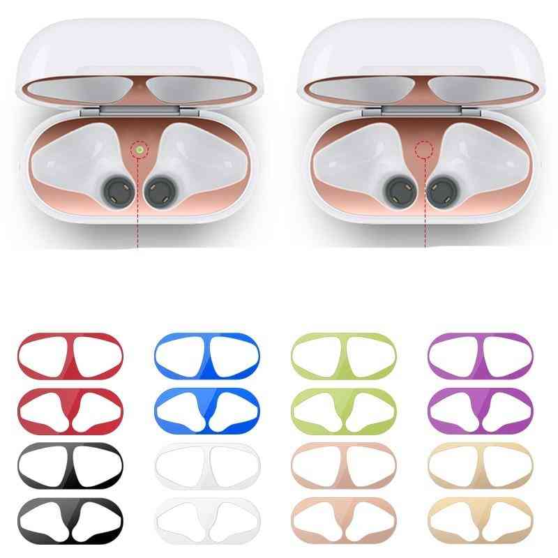 Metal Dust Guard For Apple Airpods 1 2 Case Cover Accessories, Protection Sticker