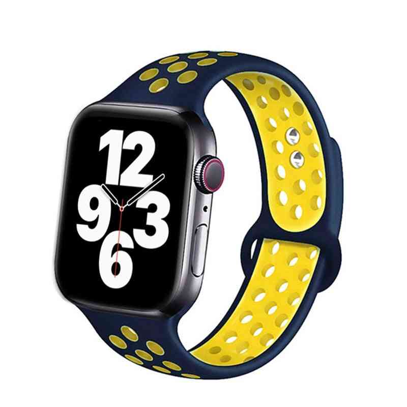 Silikonarmband für Apple Uhrenarmband Zubehör, Armband Gürtel Armband Set-1
