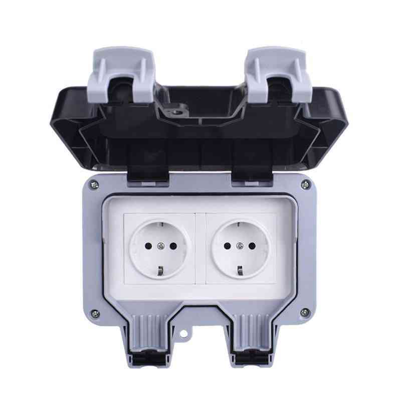 Ip66 Weatherproof Double-electrical Wall Power Socket
